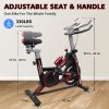 Indoor Exercise Bike Cycling Bike with Comfortable Seat Cushion Black+Red