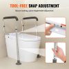 VEVOR Toilet Safety Rail, Bathroom Toilet Seat Frame, Adjustable Width & Height Fit Most Toilets, Supports 300lbs