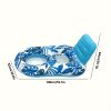 Multi-function inflatable maple leaf deck chair floating drainage with cup holder clip net floating row deck chair floating bed 1 piece